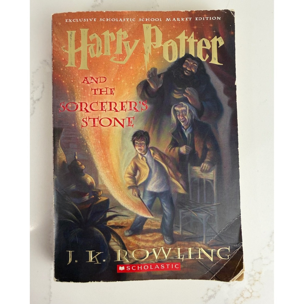 Harry Potter Sorcerer's Stone Paperback Scholastic School Edition Rare Cover